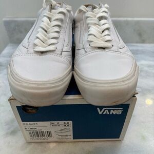 Vans Old Skool White Leather Sneakers